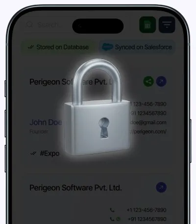 Contacts protected by a padlock
