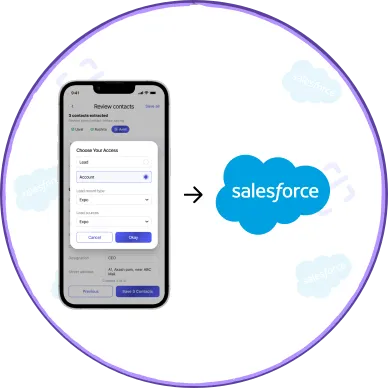 Choosing Lead or Account before saving to Salesforce